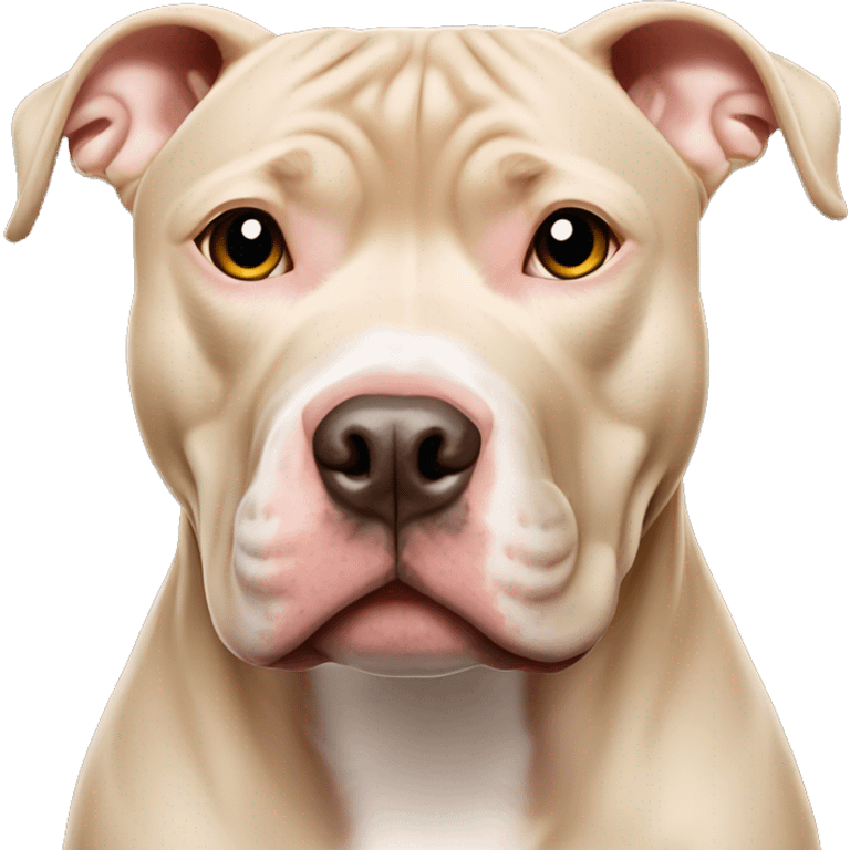 Champagne colored pitbull emoji