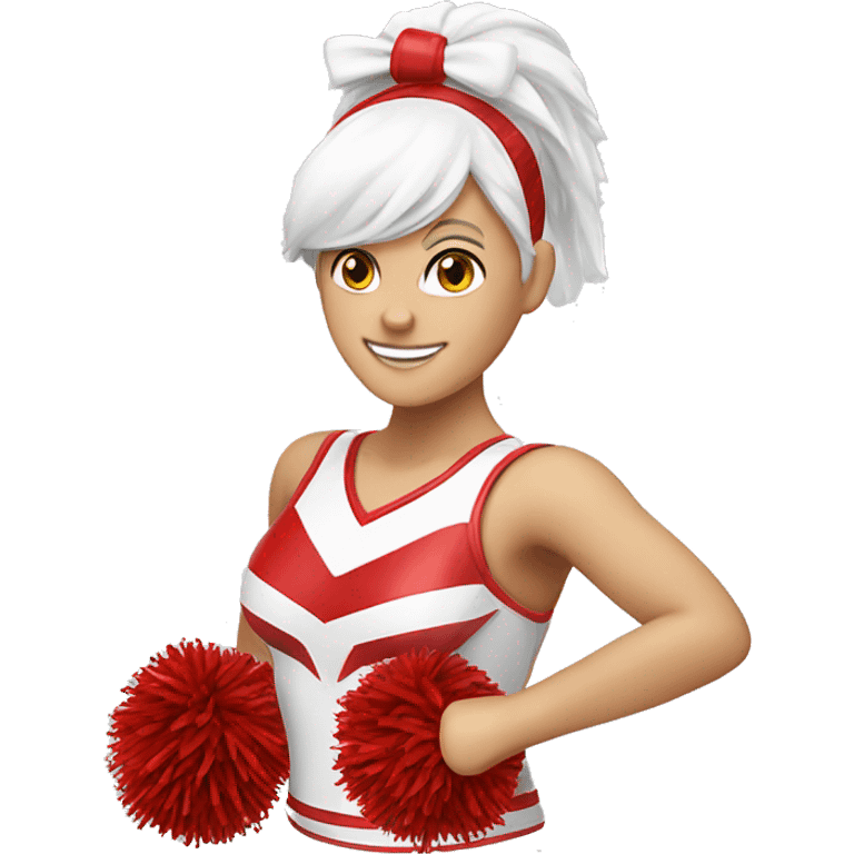 Red and white cheerleader pom-poms emoji