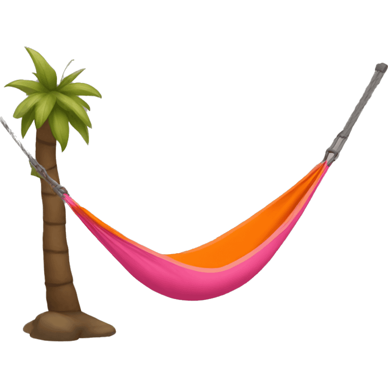 Orange and pink hammock  emoji