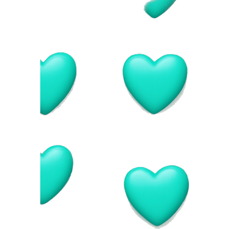 Turquoise heart emoji