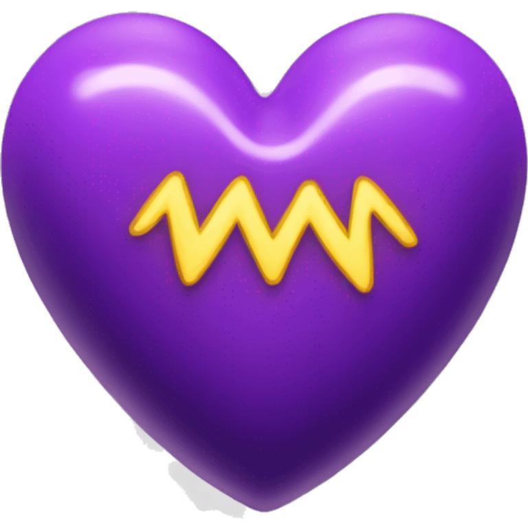 A Purple Heart with electricity around it emoji