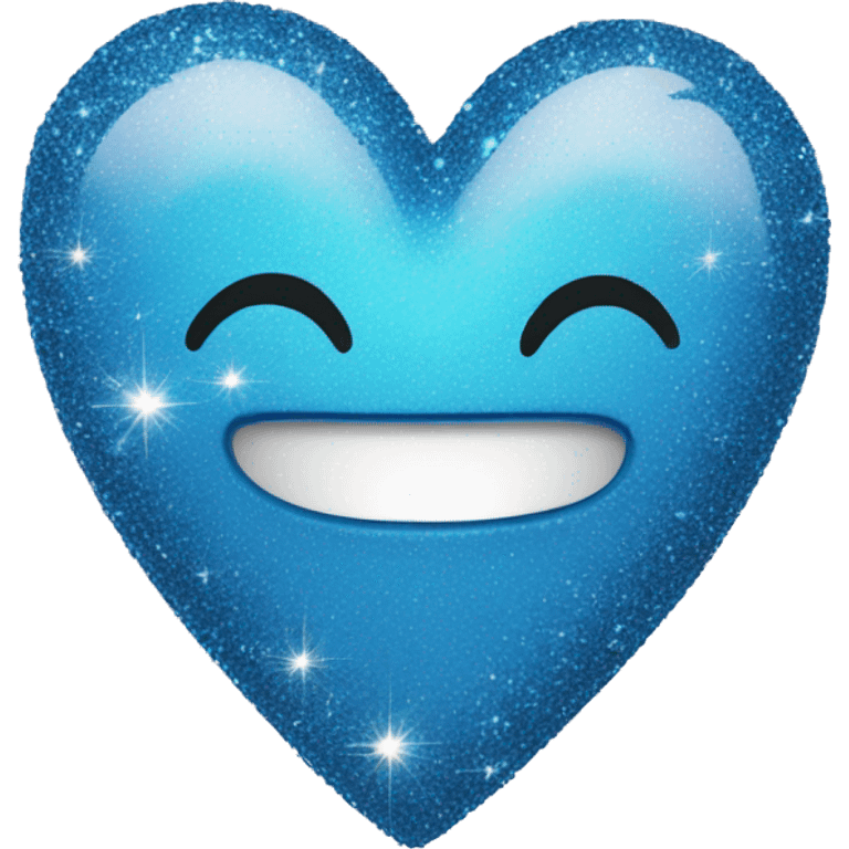 blue heart with sparkle emoji emoji