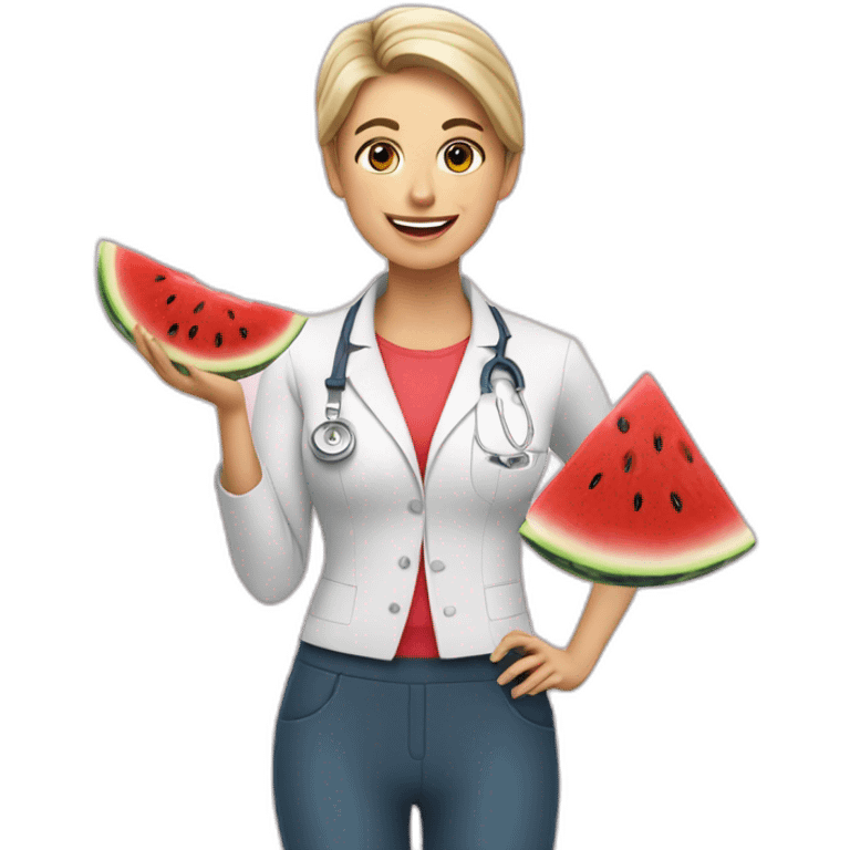 Nutricionist with watermelon emoji