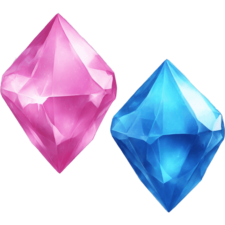 blue and pink crystal emoji