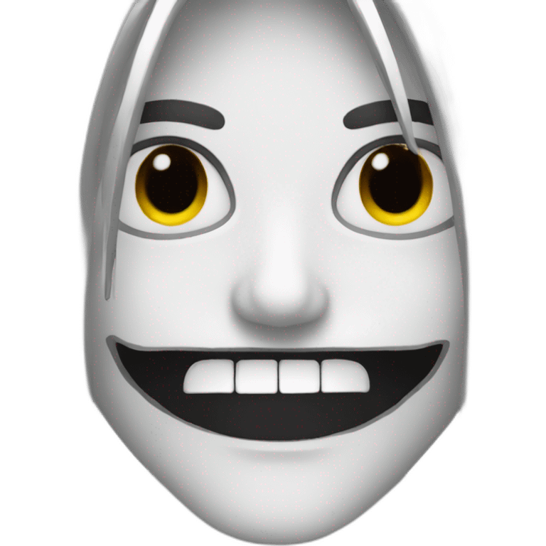 Black metal Singer face emoji