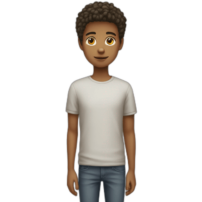 teenager young guy standing emoji