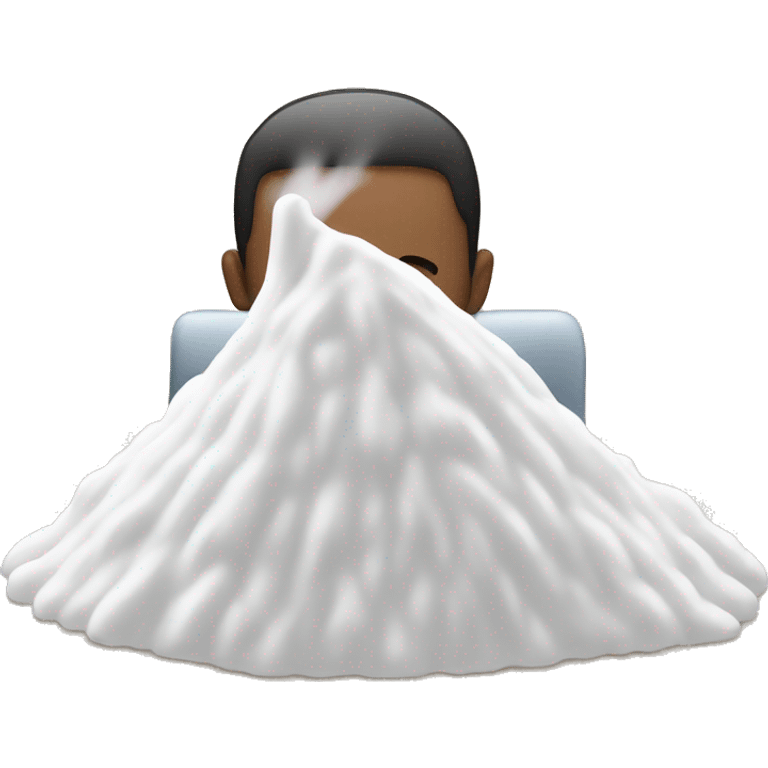 person putting their face into a pile of flour emoji