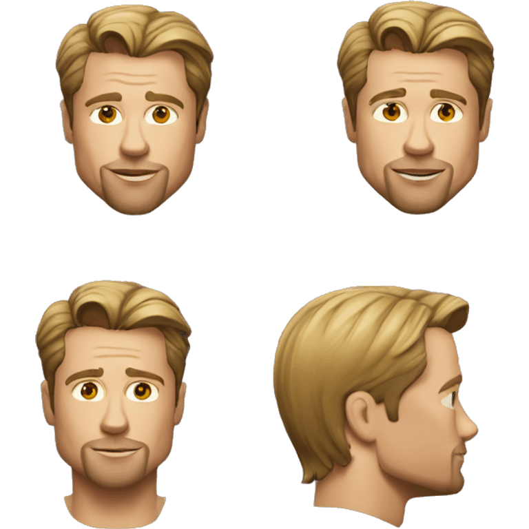 Brad Pitt qui se fait coursé par un pit emoji