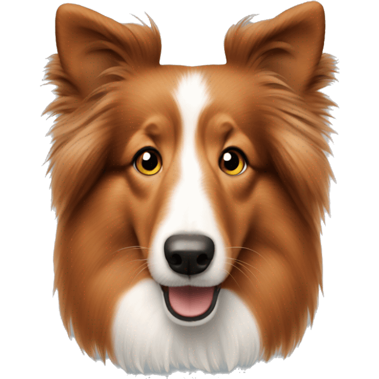 A red-haired Sheltie dog emoji