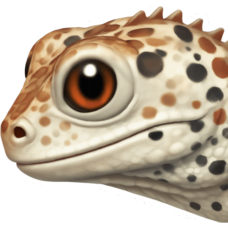 Small lizard with reddish stripes and white spots and black scales  emoji