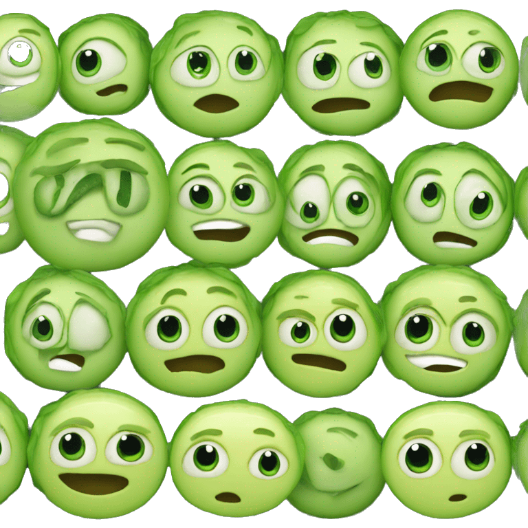 original emoji with cucumber eyes emoji