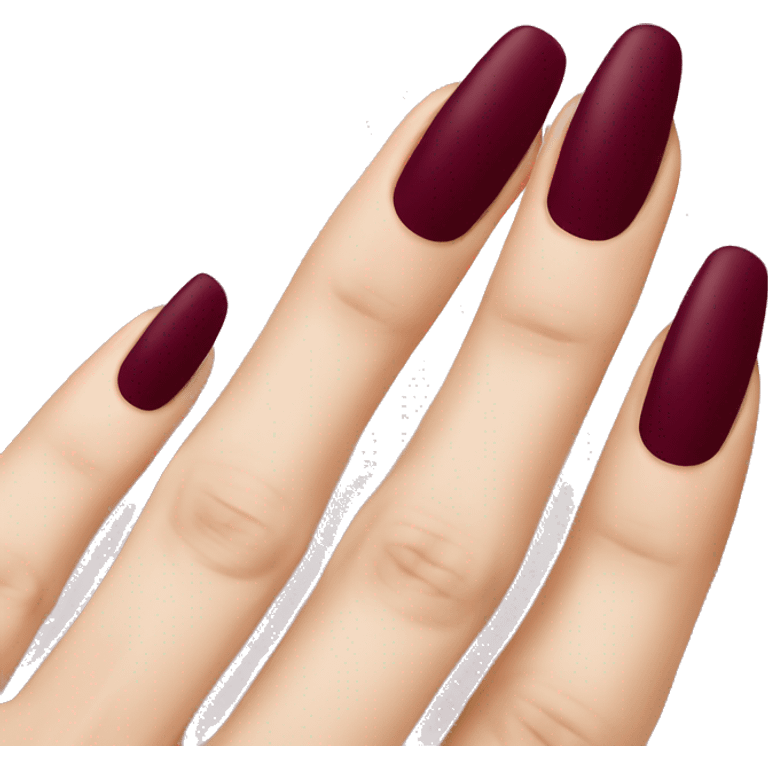 Burgundy nails  emoji