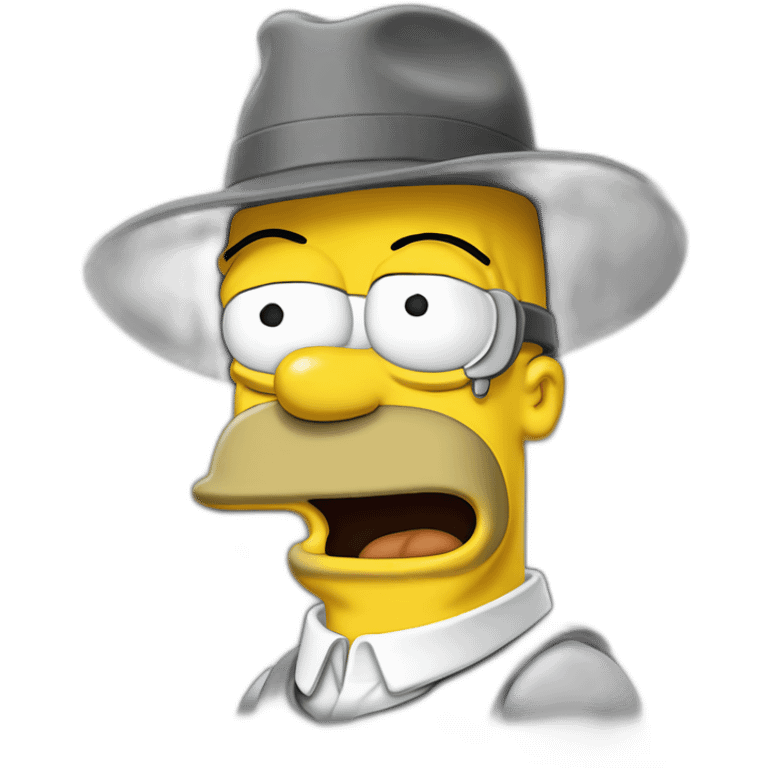 Homer simpson avec un chapeau  emoji