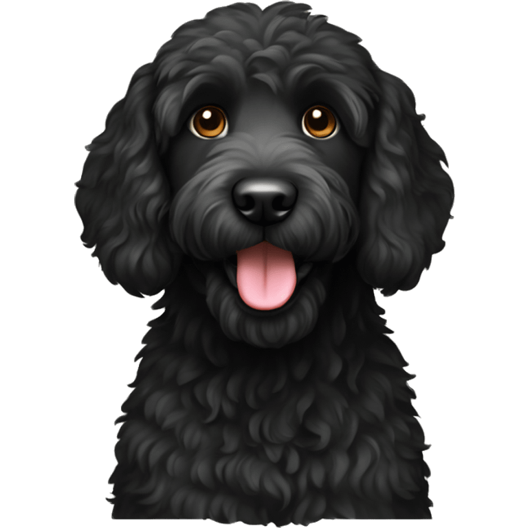 Black labradoodle  emoji