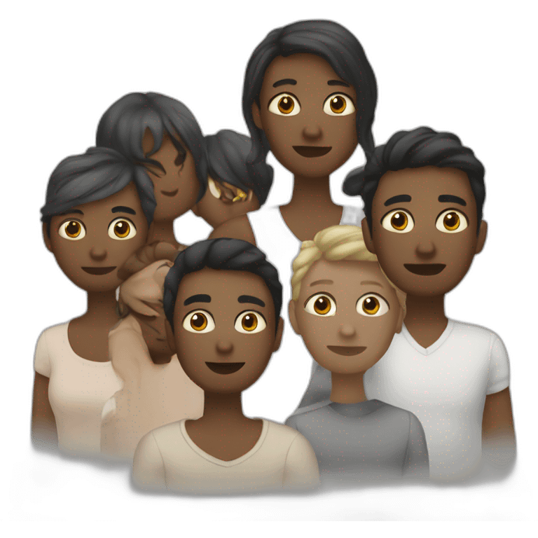 Minorly racist friend group emoji