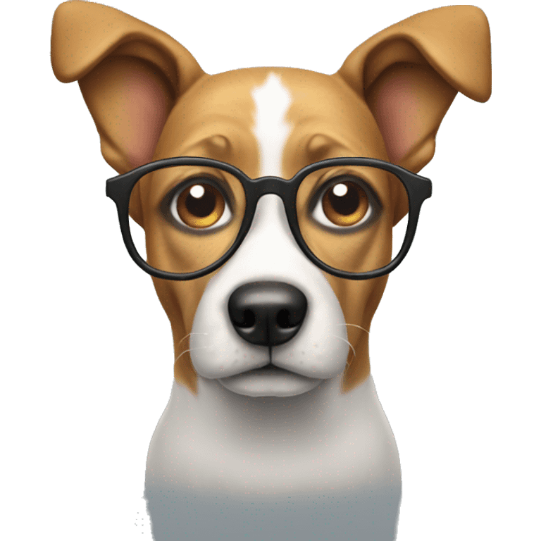 Dog with glasses emoji