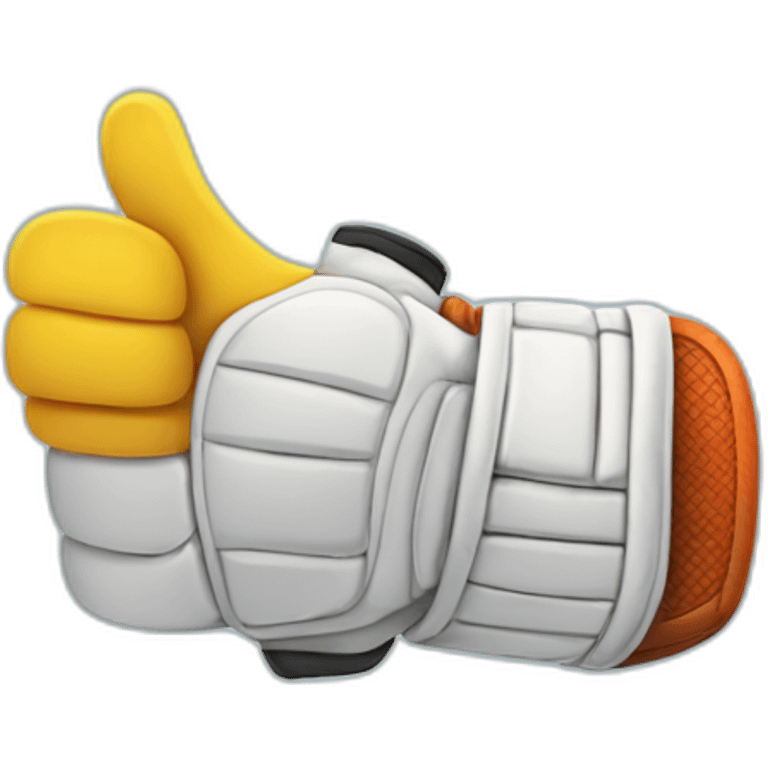 thumbs up with a hockey glove emoji