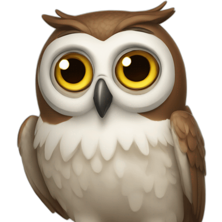 a goofy owl emoji