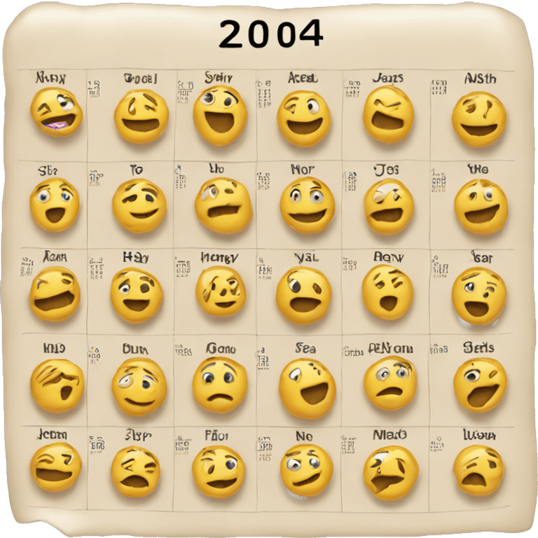 28 September 2004 Calendar  emoji