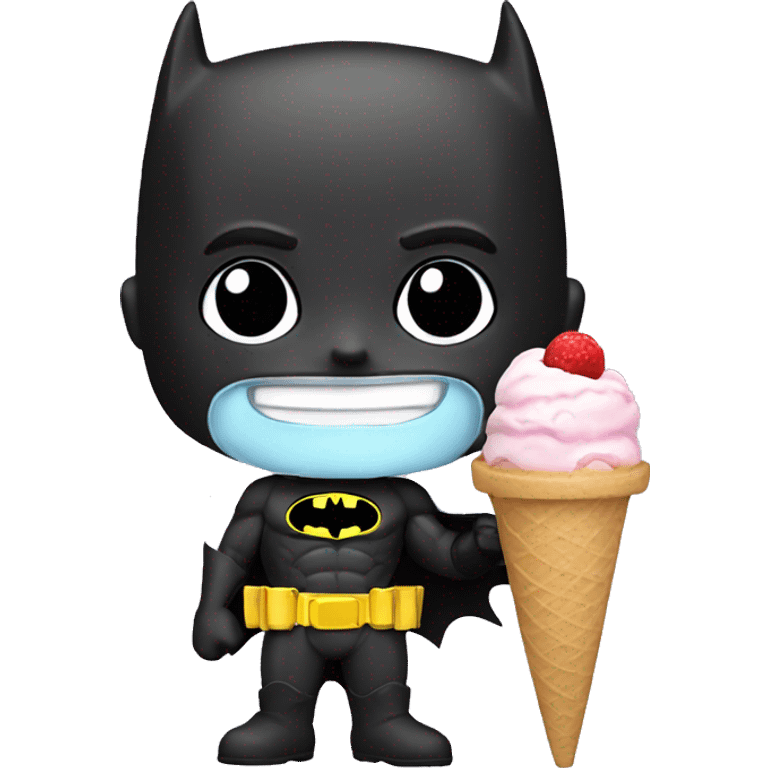 Batman with ice cream emoji