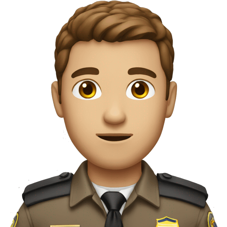 Security man brown hair emoji