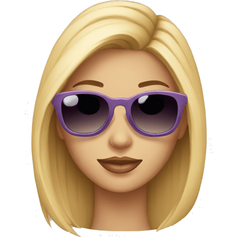 Sunglasses with pretty girl emoji