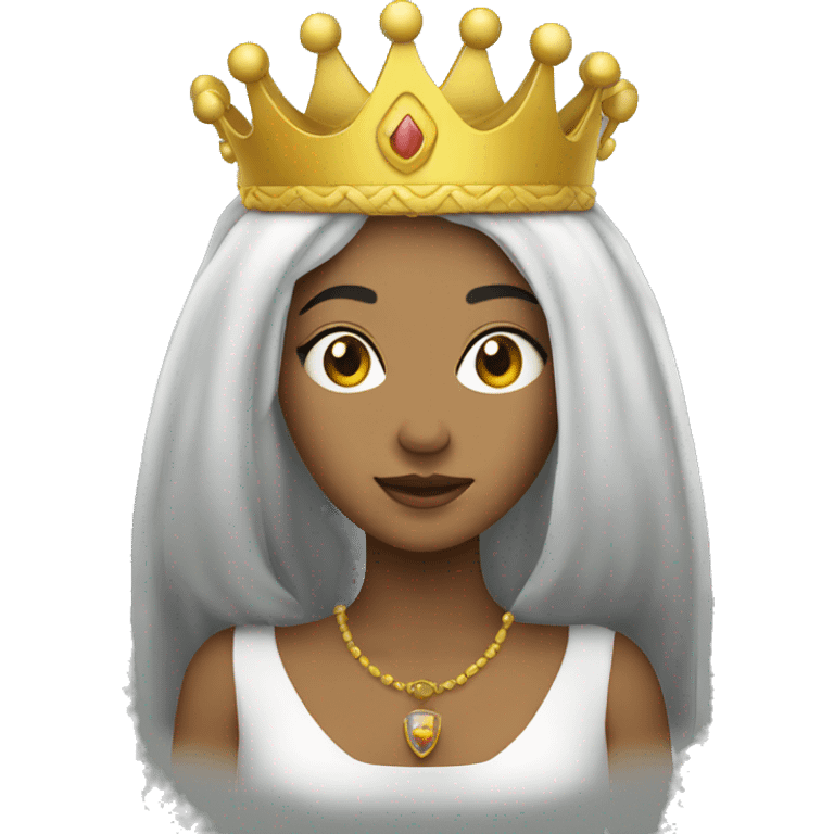 coroa, rainha  emoji