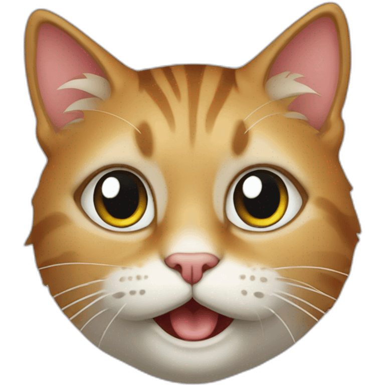 Cat with psychédélic glass emoji