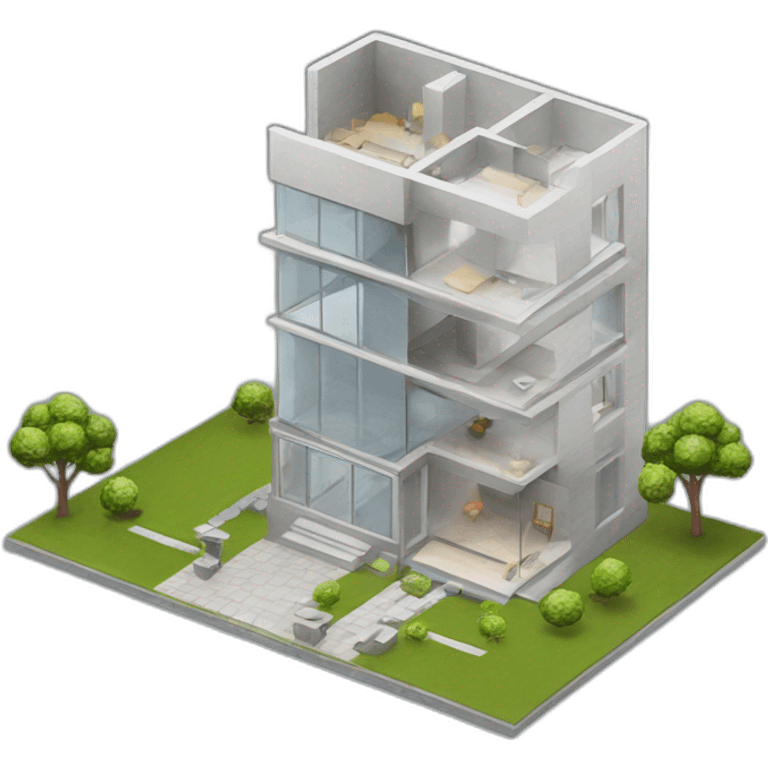 Arquitectura 3d emoji