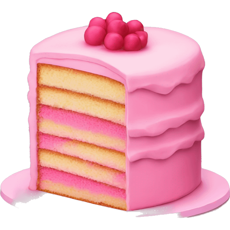 Realistic pink layered cake emoji