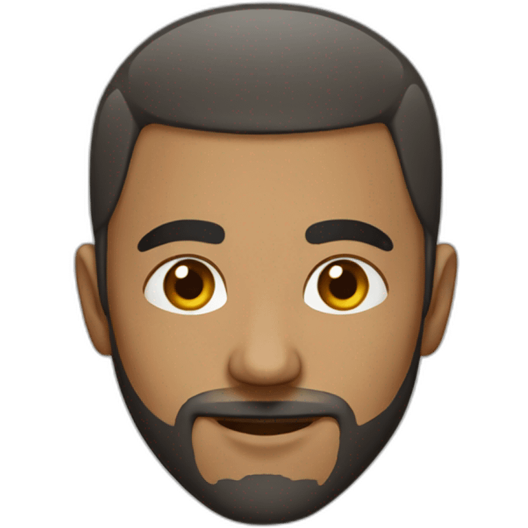 north african man with small beard and buzzcut emoji