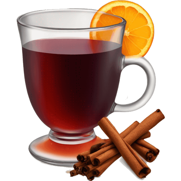 Mulled wine with orange and cinnamon  emoji