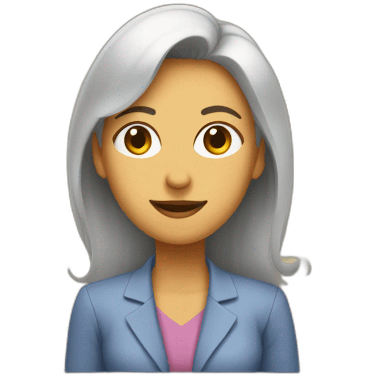 una mujer hablando de negocios con otro hombre emoji