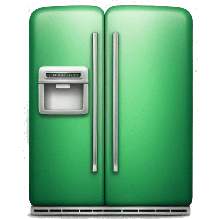 Realistic emerald green vintage fridge emoji