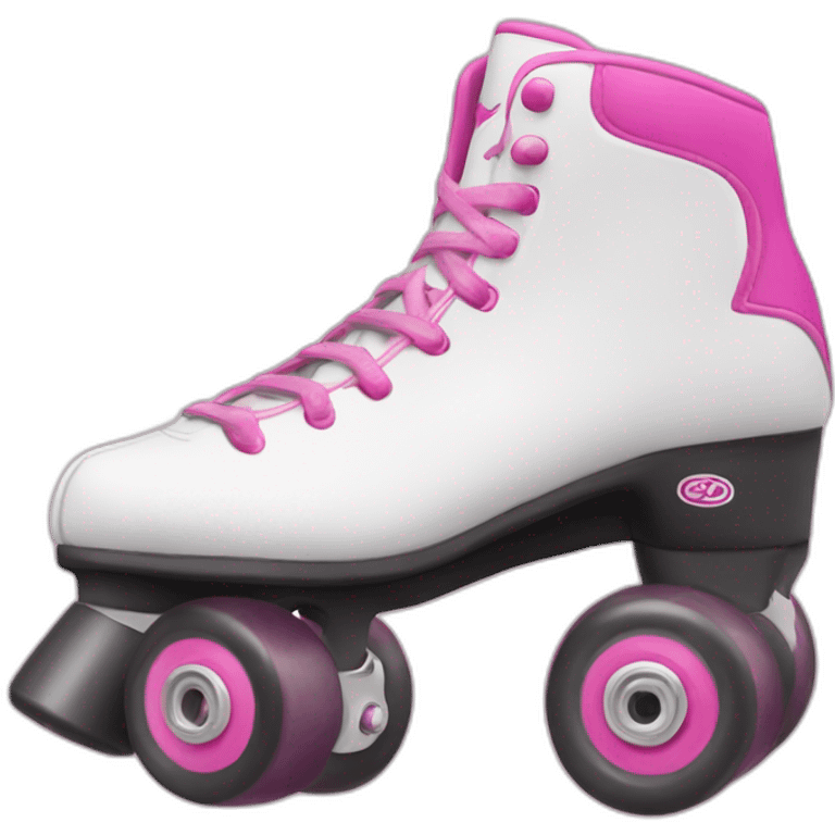 White-and-pink-quad-roller-skate emoji