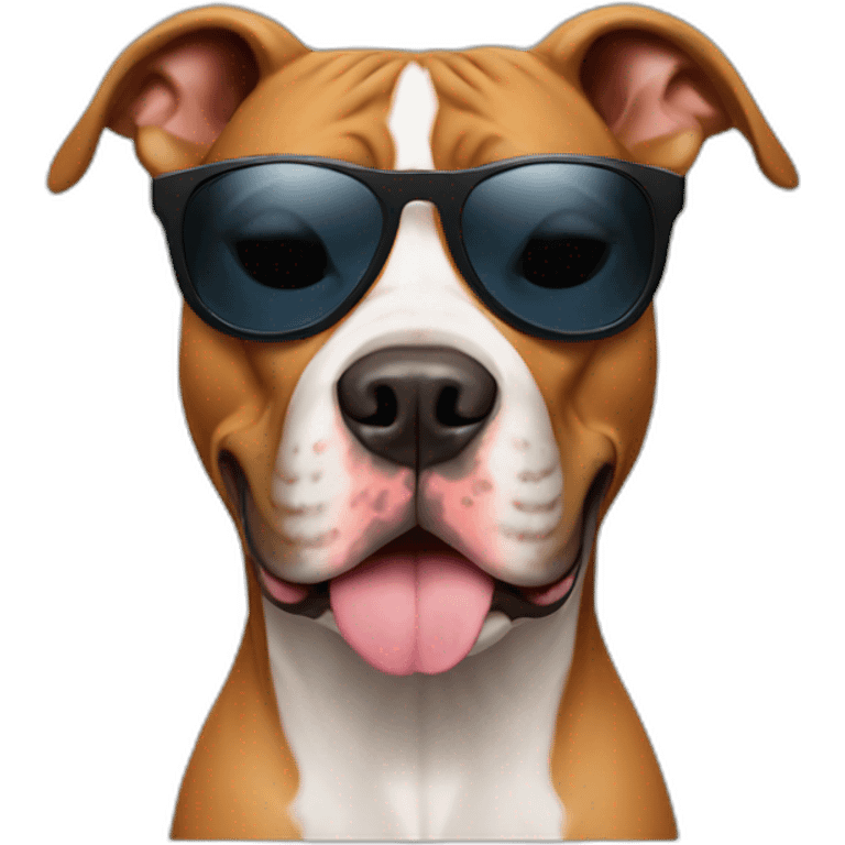 Pitbull in sunglasses emoji