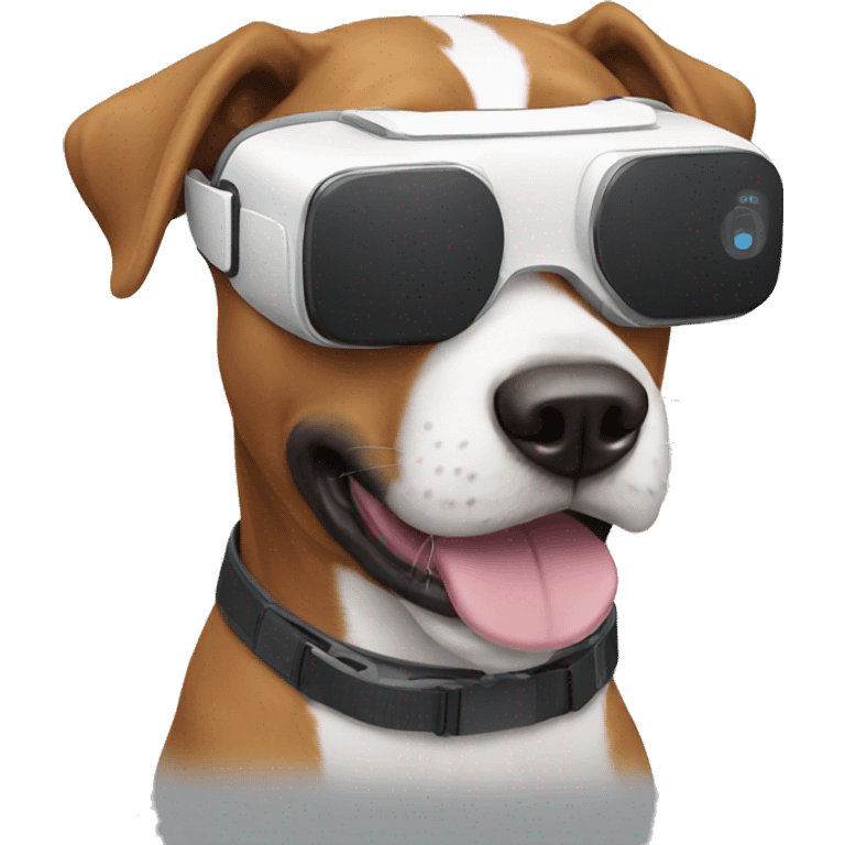 Dog with VR emoji