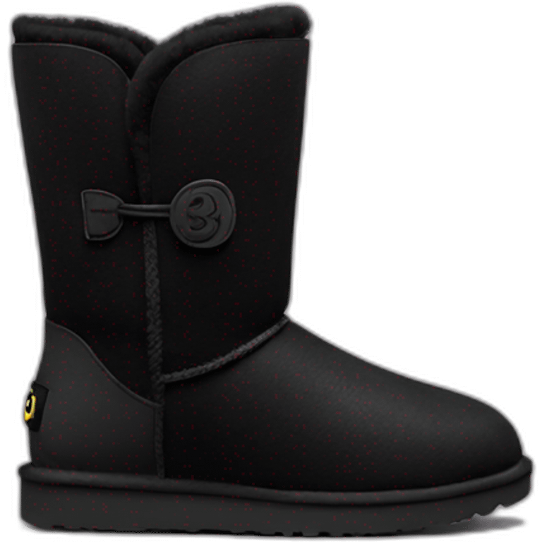 All Black mini ugg boots emoji