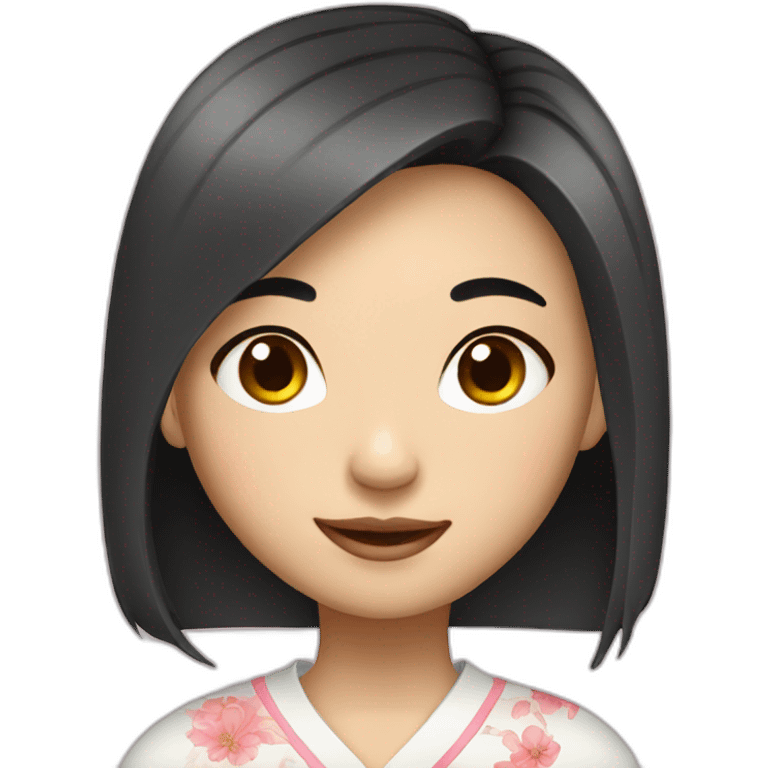 lovely Chinese girl emoji