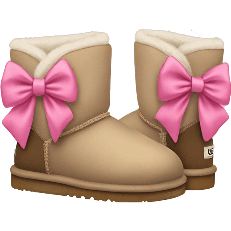 Shoes UGG with a pink bow emoji