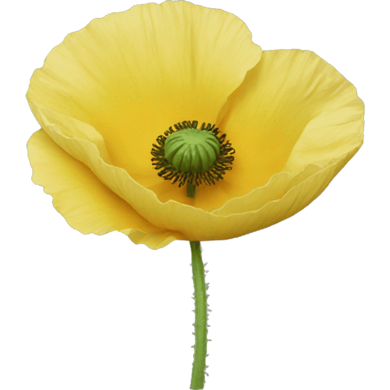 Yellow poppy emoji