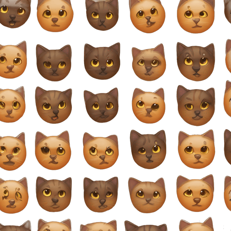 orange and brown turkish can cat emoji