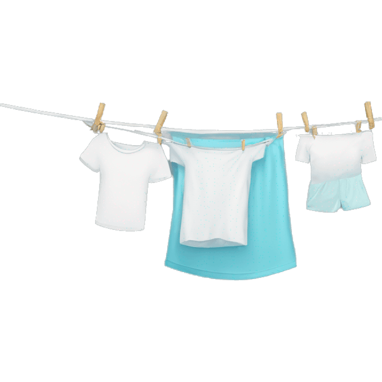 Washing line with wet clothes  emoji