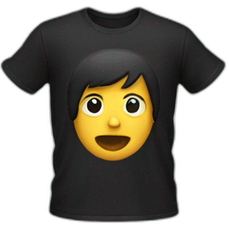 black t-shirt emoji