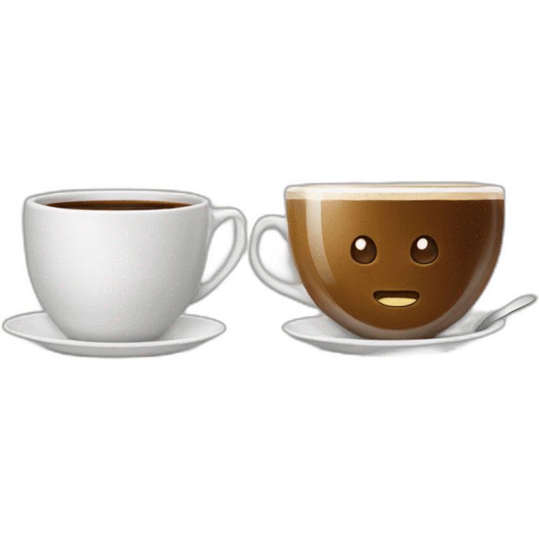 Tea meets coffee emoji