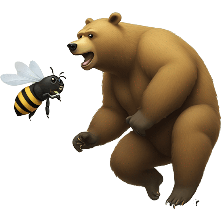 bears fighting bees emoji