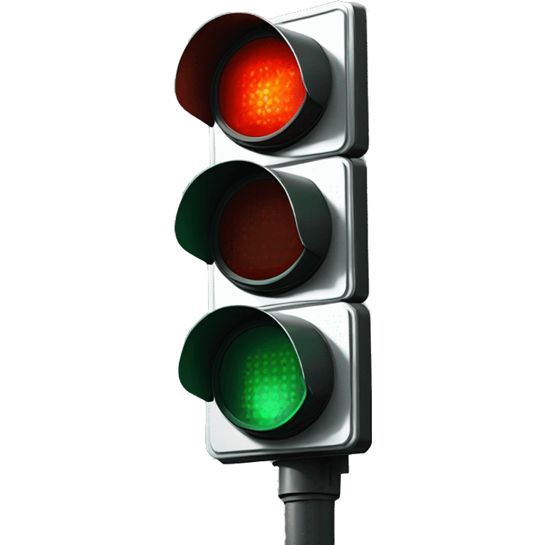 Red and green stop light emoji