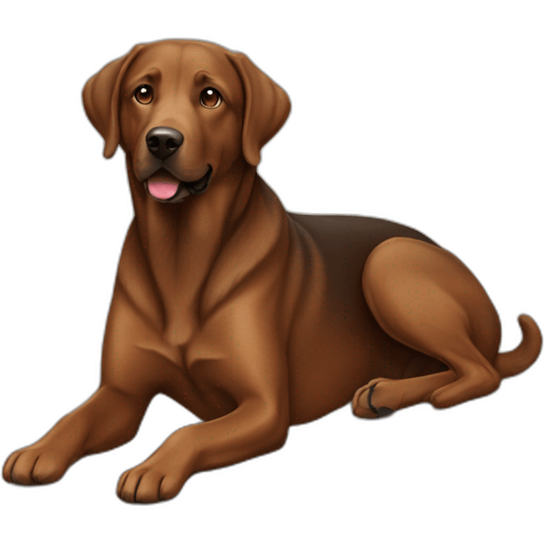 Brown labrador crossed with beauceron emoji