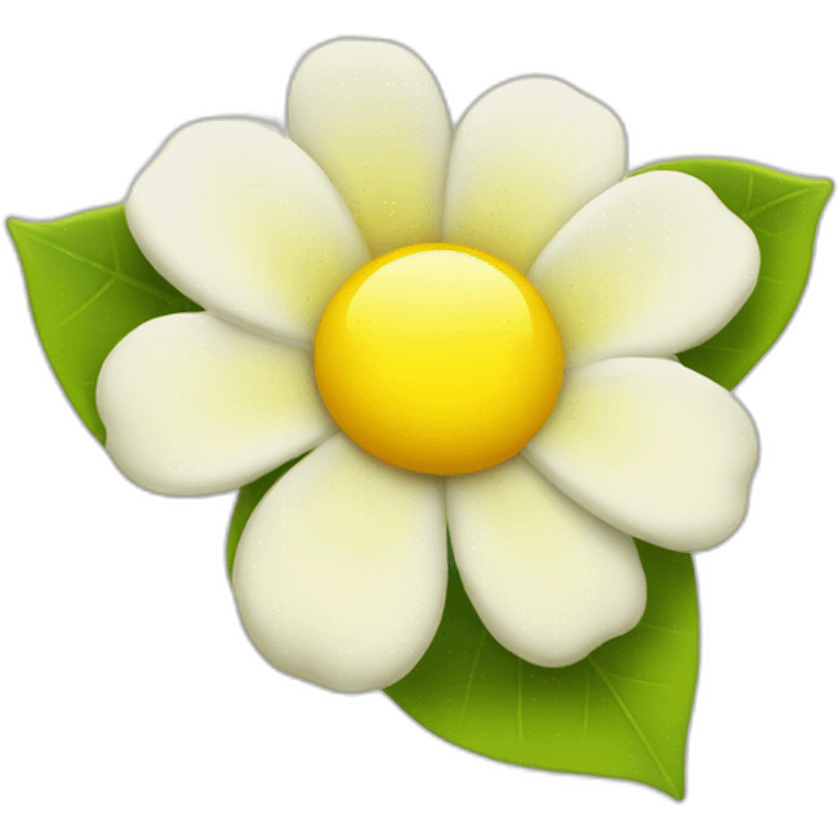 Flowey The Flower With Yellow Petals, And White Middle emoji