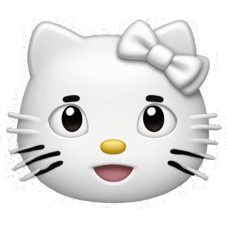 Tête de Hello kitty blanche style emoji  emoji